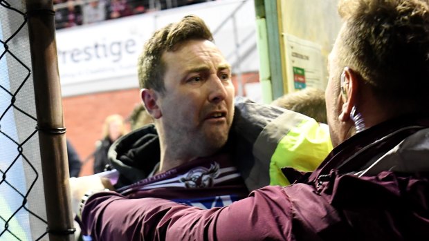 Off-field trouble: Manly could lose a home final at Lottoland after a fan lashed out at Will Chambers.
