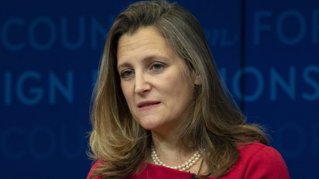 Canadian Foreign Affairs Minister Chrystia Freeland.