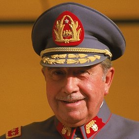 Then president of Chile Augusto Pinochet in 1983.
