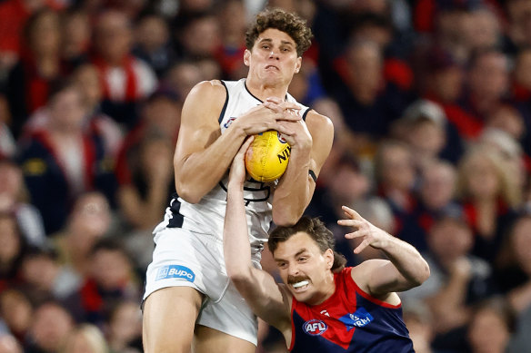 Curnow had a quiet night against Melbourne.