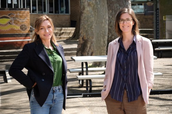 Mothers of creation: Claudia Karvan and Kelsey Munro.