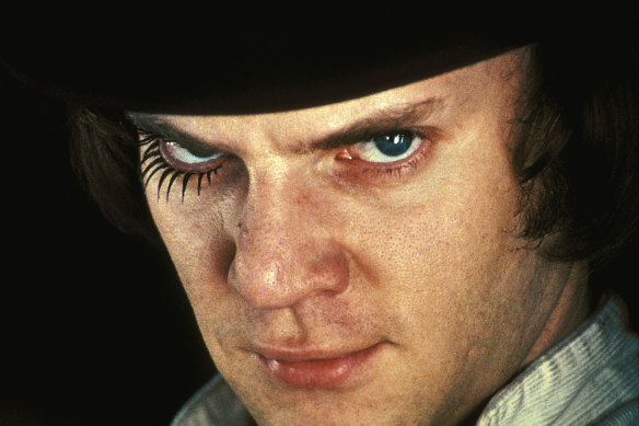 Malcolm McDowell in the film Clockwork Orange.