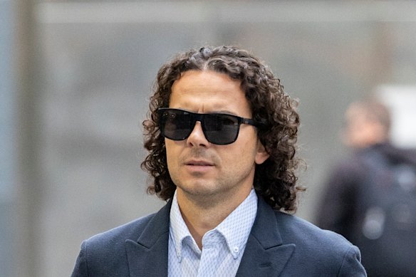 Mark Martinaj arrives at court on March 4, 2026.