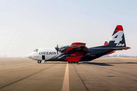 The Coulson Aviation Lockheed C-130 Hercules that crashed north-east of Cooma. 