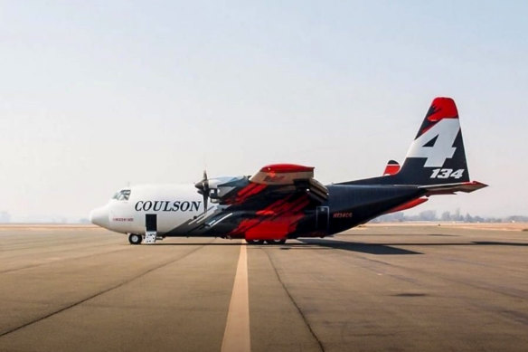 The Coulson Aviation Lockheed C-130 Hercules that crashed north-east of Cooma. 