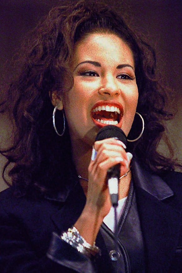 Tejano singer Selena Quintanilla Perez  in 1994.