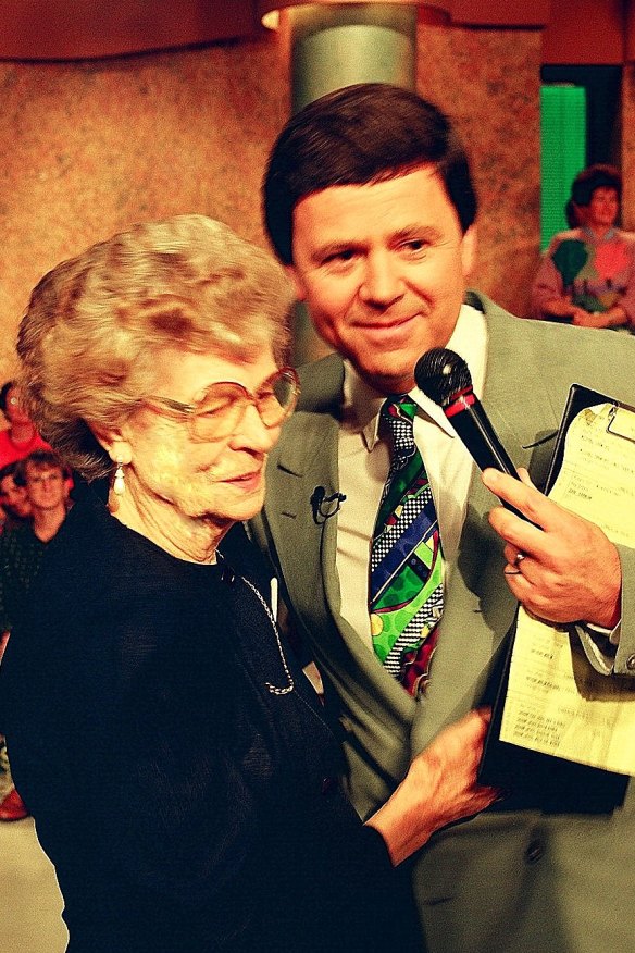 Martin with his mum on the final Midday Show.