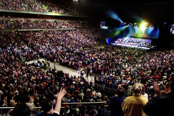 A Hillsong convention in Australia in 2002.