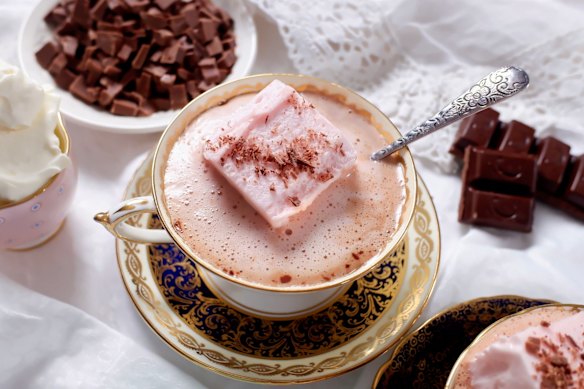 Jane de Graaff’s hot chocolate with marshmallow.