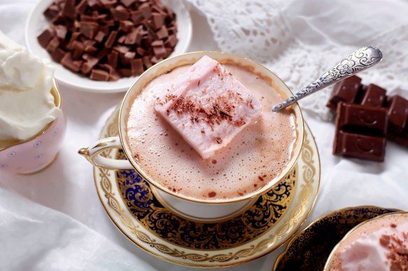 Jane de Graaff’s hot chocolate with marshmallow.