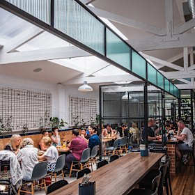 Inside Levi cafe in Murrumbeena.
