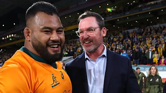 Dan McKellar, pictured here with Taniela Tupou, is taking up the Leicester Tigers job.