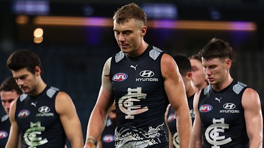 Patrick Cripps and his Blues teammates have slipped to 4-7 after their first 11 games of the season.