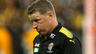 Confounded: Richmond coach Damien Hardwick says it's time for an overhaul of the score review system.