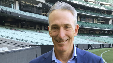 Former cricketer Damien Fleming, “the bowlologist”, is part of Seven’s cricket commentary team.