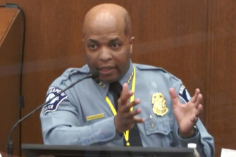 Minneapolis Police Chief Medaria Arradondo testifies at the trial of former police Officer Derek Chauvin  charged over the death of George Floyd.