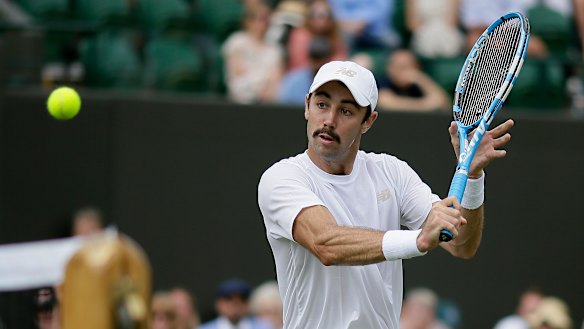 Jordan Thompson led 40-15 in the 11th game but Nick Kyrgios continued to claw his way back.