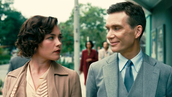 An engrossing three hours: Florence Pugh and Cillian Murphy in Oppenheimer.