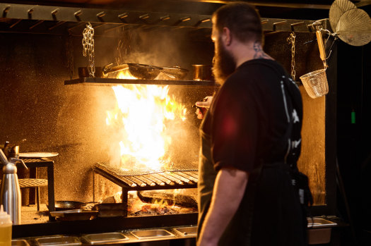 Much of what you’ll eat at Ach is cooked on the restaurant’s open hearth.