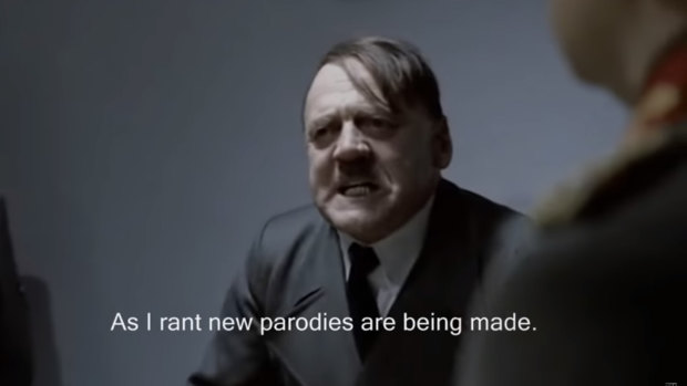 An employee at BP was sacked after he used a scene from the 2004 film Downfall about Adolf Hitler in a video meme during a long-running wages dispute.