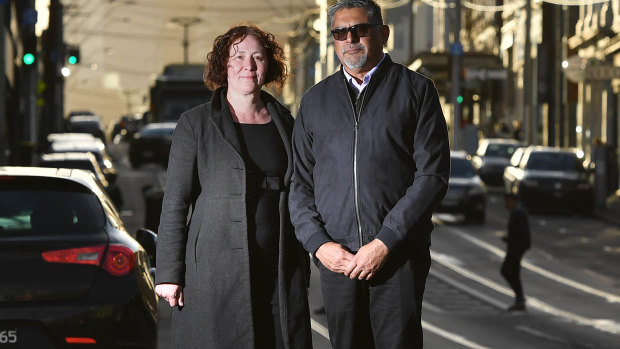 Darren Lovett, manager of family counselling services with VIctorian Aboriginal Health Service, and Yarra Councillor  Bridgid O’Brien.