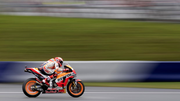 No margin for error: Marc Marquez took the pole by only 0.002 seconds.