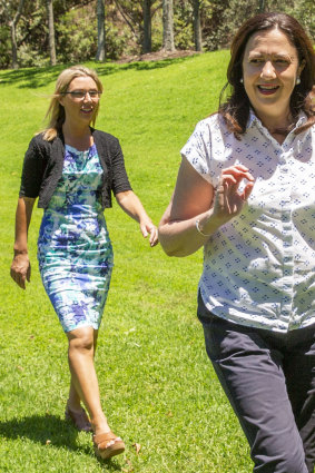 Jonty Bush – pictured after her election in 2020 with Premier Annastacia Palaszczuk – was the only MP to make a submission over the controversial bill.