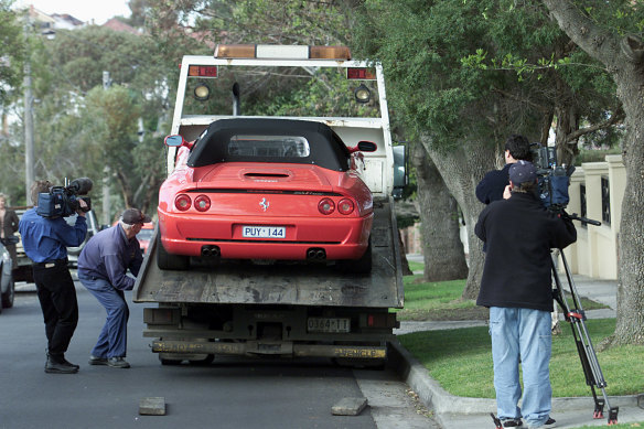Tony Mokbel's Ferrari, seized in 2001 as part of Operation Kayak.