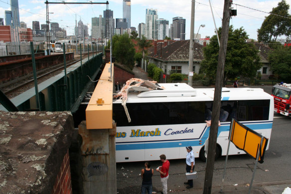 A Commonwealth Games bus hit the bridge in 2006.