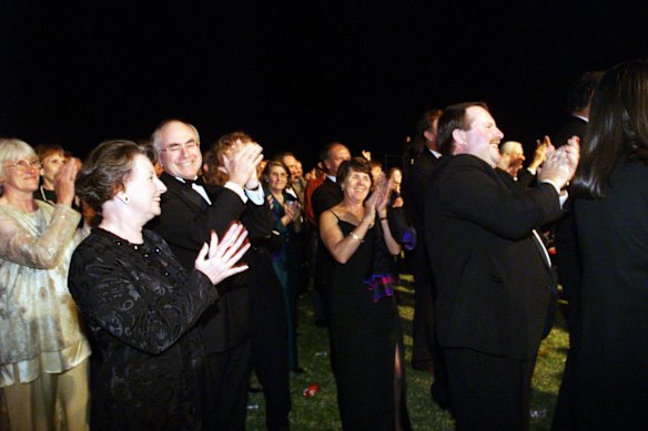 John and Janette Howard in the crowd at the Lee Kernaghan concert.
