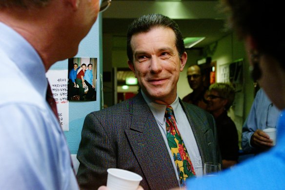 Richard Morecroft after his final ABC NSW news bulletin. 