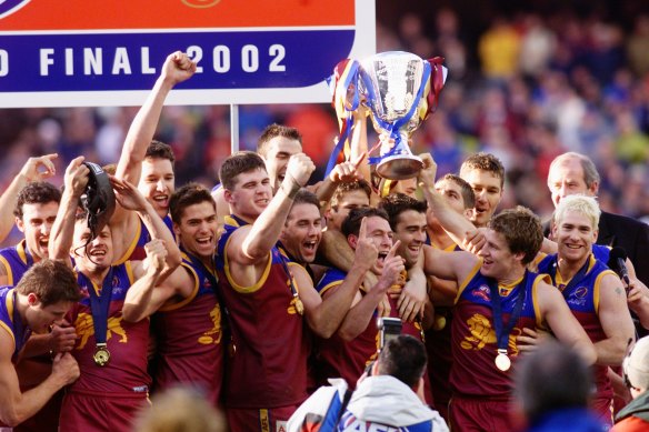 The victorious 2002 Brisbane Lions team.
