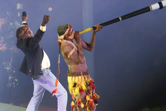 Yothu Yindi performs in Sydney in 2000.