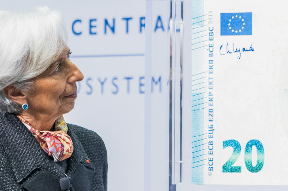 Christine Lagarde, president of the ECB, which is set to raise interest rates for the first time in a decade later this week.