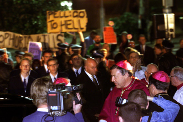 George Pell on the night of his installation as Archbishop of Sydney.