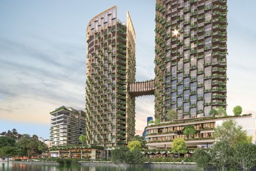 Kokoda Property’s planned mixed-use development on a 17,612-square-metre site in Teneriffe.