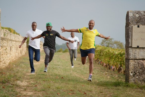 Joseph Dhafana, Pardon Taguzu, Marlvin Gwese and Tinashe Nyamudoka in <i>Blind Ambition. 