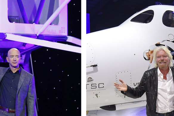Jeff Bezos and Richard Branson are in a race to take wealthy tourists into space.