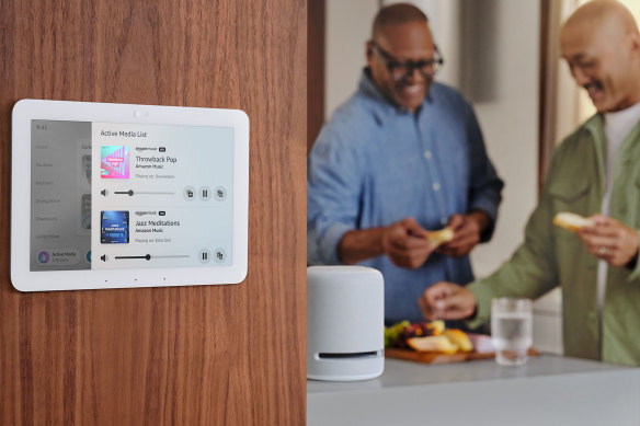 The Echo Hub keeps track of all your home’s smart gadgets, including speakers, lights, plugs and cameras, assuming they’re Alexa-compatible.