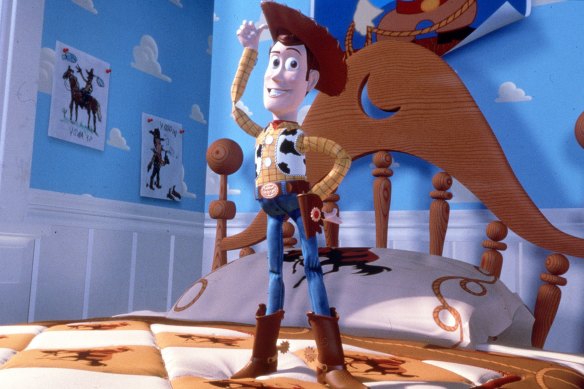 Woody in Pixar’s original blockbuster Toy Story (1995).