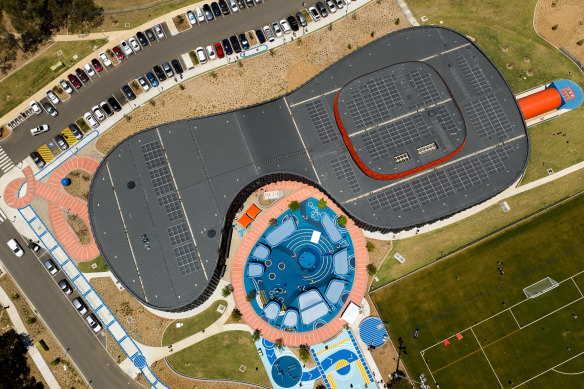 The Blacktown Exercise, Sports and Technology centre from the air.