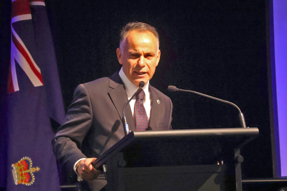 Opposition Leader John Pesutto at the Liberal Party’s state council on Sunday.