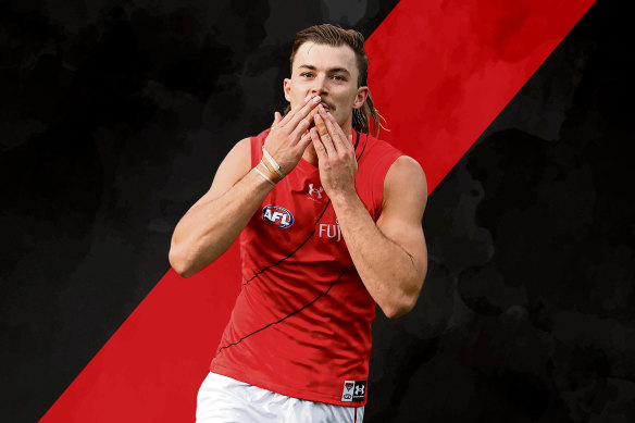 Ruckman Sam Draper’s competitiveness has set the tone for many of Essendon’s best performances this season.