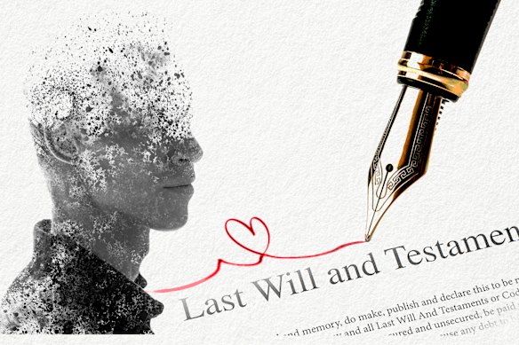 The man changed his will after striking up an online relationship.