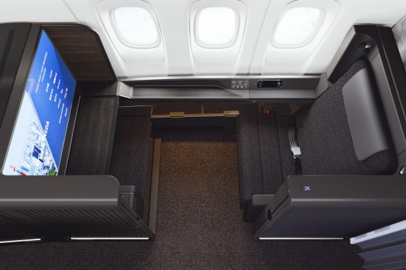 ANA’s business class seat on a Boeing 777. The airline accidentally sold fares for a fraction of their normal cost.