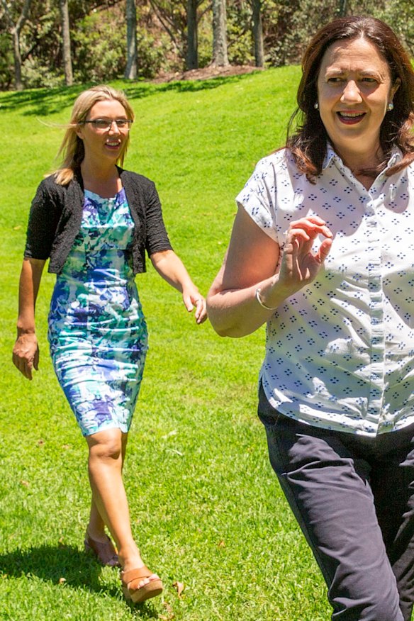 Jonty Bush – pictured after her election in 2020 with Premier Annastacia Palaszczuk – was the only MP to make a submission over the controversial bill.