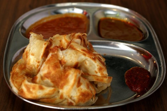 Curries from the north of India tend to be served with breads such as roti (pictured above) and naan, whereas curries from the south are served with rice.