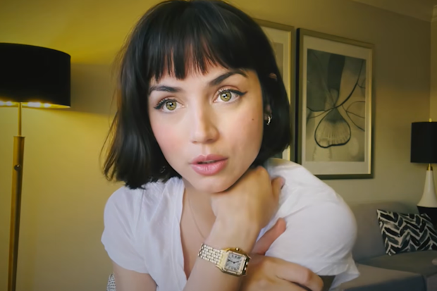 Ana de Armas with a French bob haircut