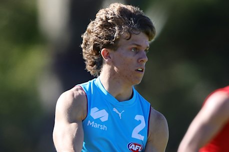 Uwland, pictured during his All-Australian campaign at last year’s national championships, is a budding AFL star.