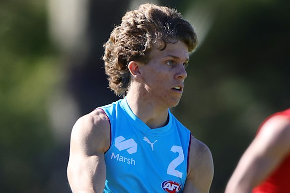 Uwland, pictured during his All-Australian campaign at last year’s national championships, is a budding AFL star.